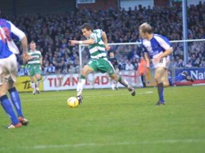 Nick Crittenden about to score at the Memorial Stadium against Bristol Rovers
