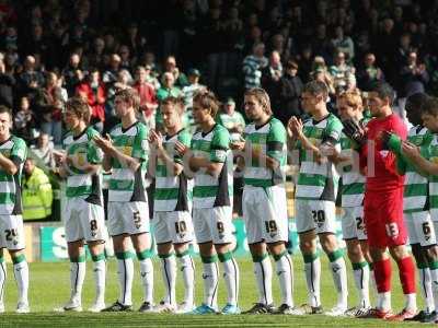 Yeovil Town line up at home to Sheffield Wednesday